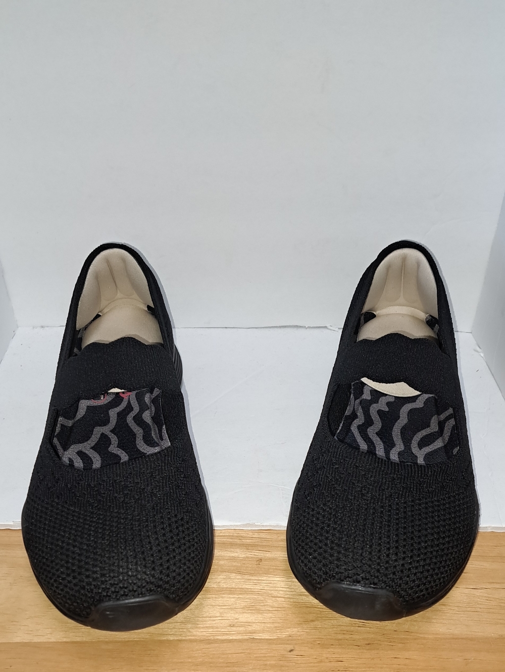 Skechers Black Knit Slip-On Mary Janes
